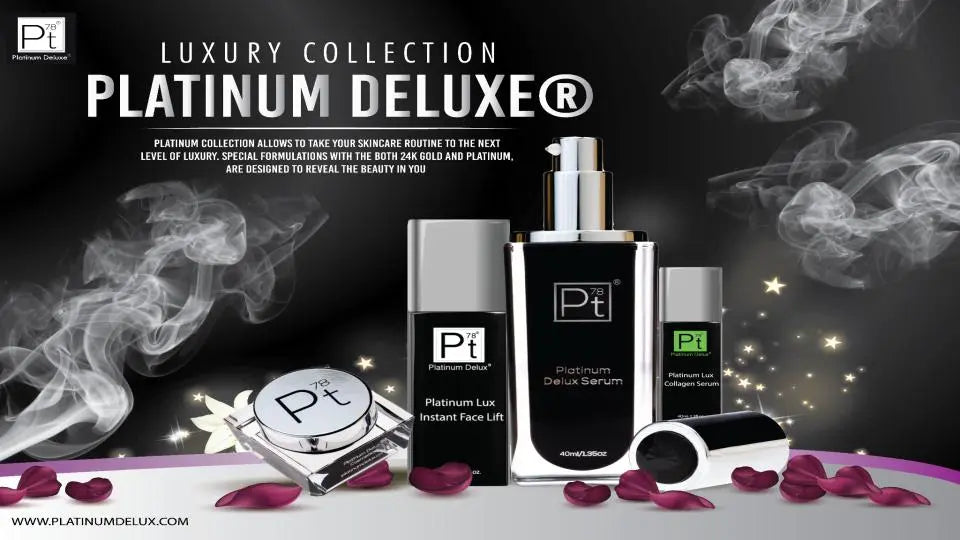 Apply your favorite moisturizer Platinum Deluxe Anti-Aging Moisturizer Platinum Delux ®