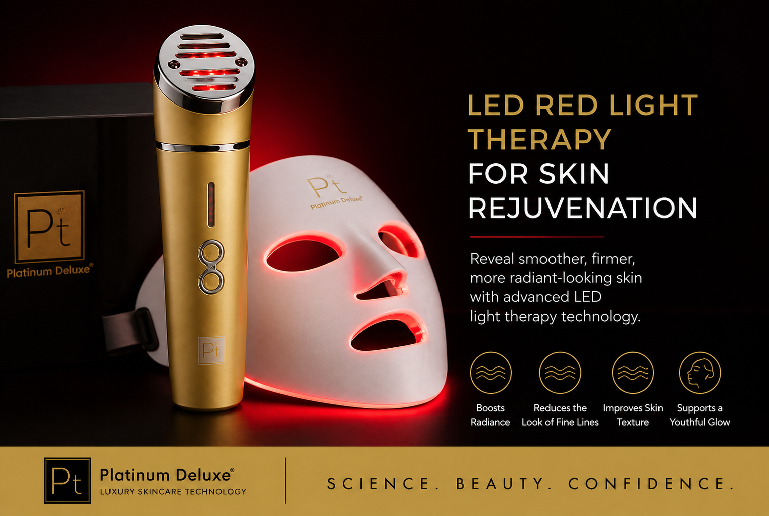 LED Red Light Therapy for Skin Rejuvenation 