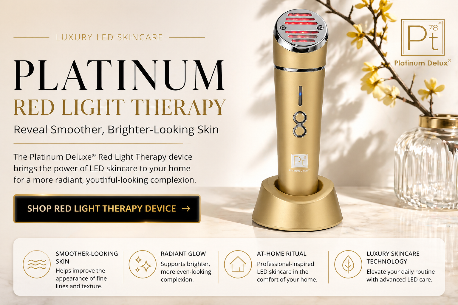 Red Light Therapy Benefits for Skin (2026 Guide) | Platinum Deluxe