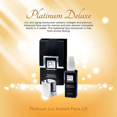 Start by cleansing your skin with a mild cleanser Platinum Delux ®