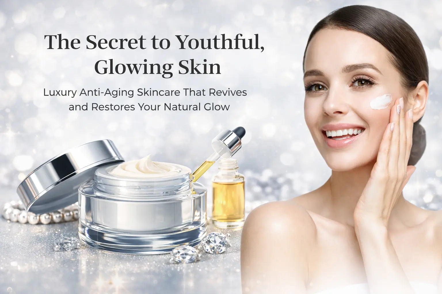Luxury anti-aging skincare routine for glowing youthful skin