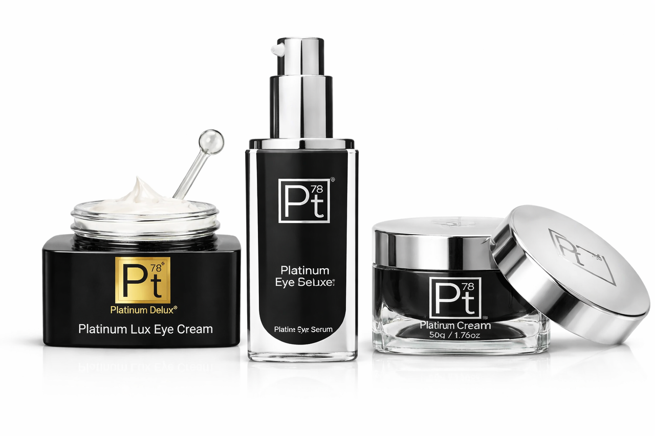 Eye care collection in platinum luxe