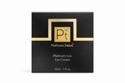 Platinum Lux Eye Cream luxury retinol eye cream jar for wrinkles dark circles and anti aging skincare