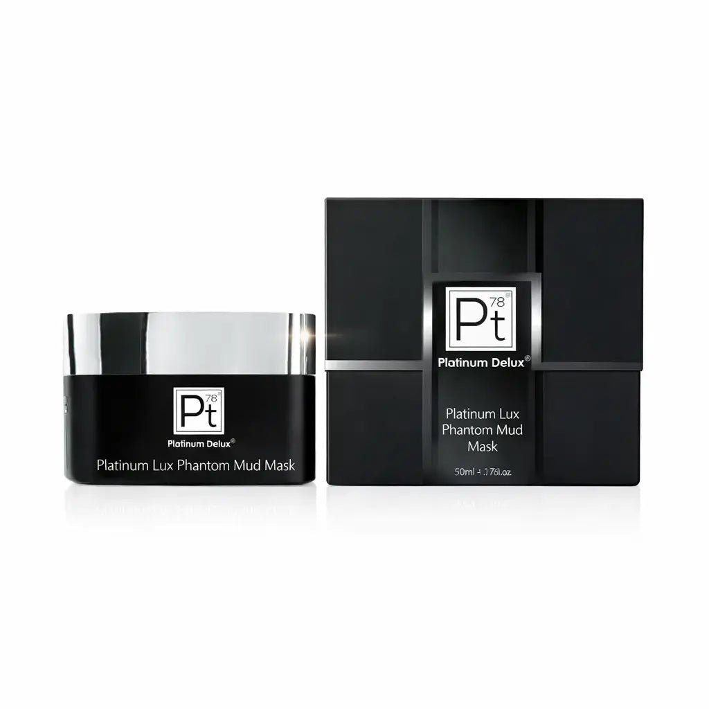 Platinum Lux Phantom Mud Mask luxury face mask with platinum deep cleansing anti-aging skincare treatment