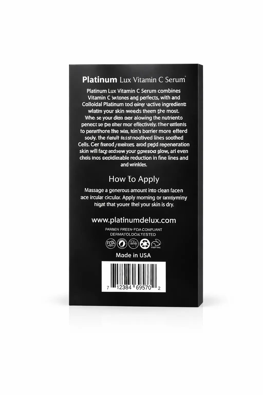 Luxury Vitamin C Serum Platinum Deluxe brightening anti-aging skincare serum 40ml