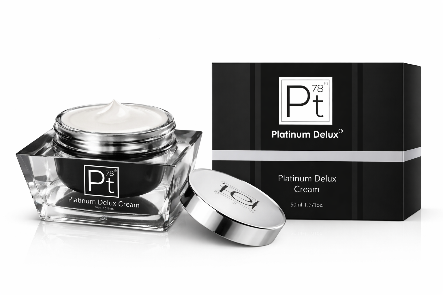 Platinum Delux Cream and packaging