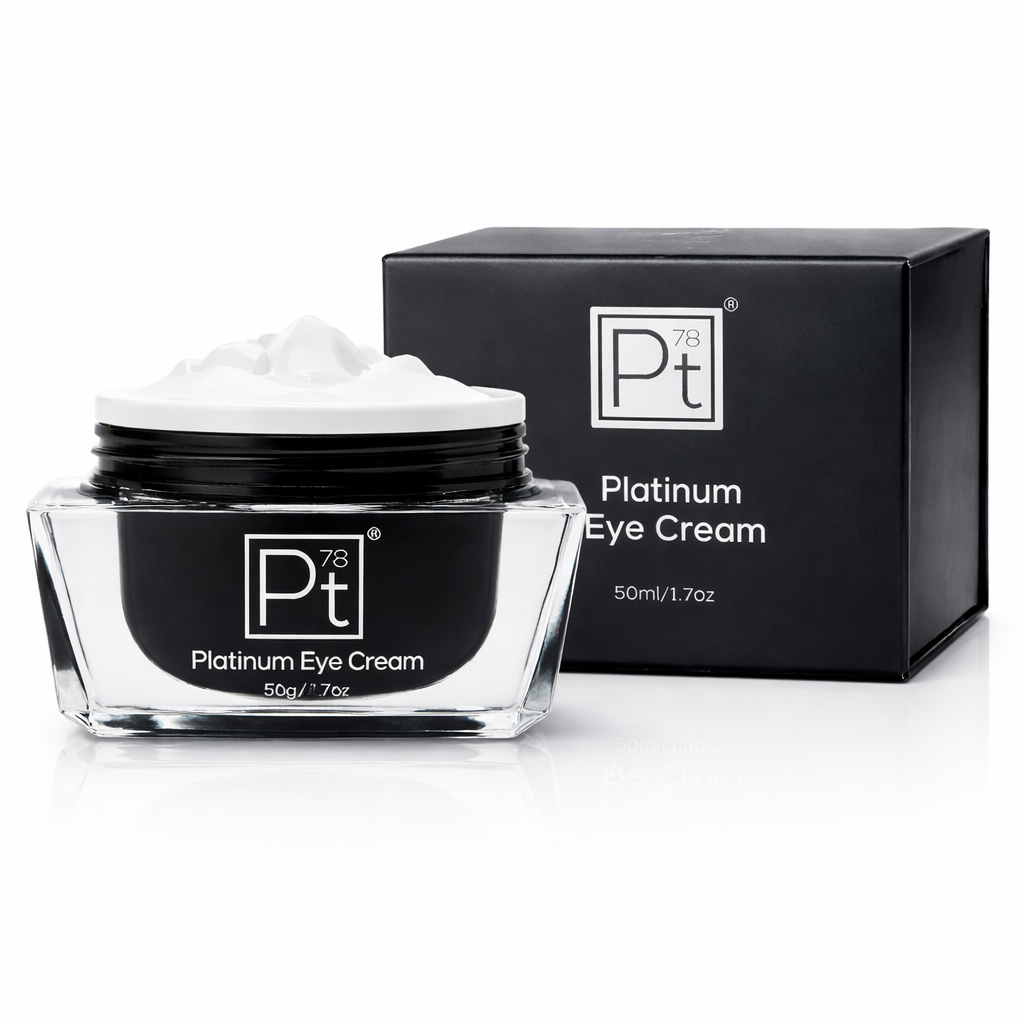 • Platinum eye cream and packaging display