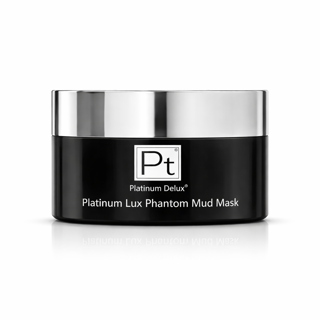 Platinum Lux Phantom Mud Mask luxury face mask with platinum deep cleansing anti-aging skincare treatment