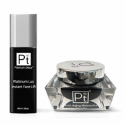 Women's 2pc Diamond Cream and Serum Set luxury anti-aging skincare platinum deluxe moisturizer and instant face lift serum